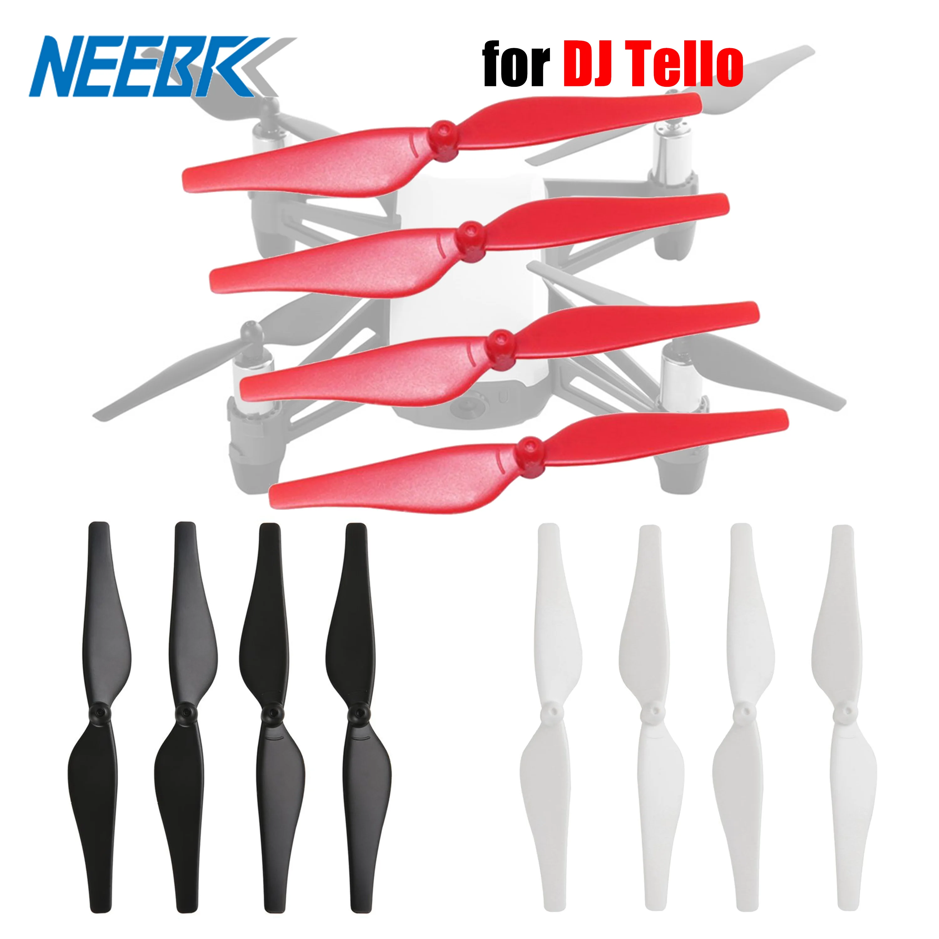 4 قطعة منخفضة الضوضاء CCW/CW الطائرة بدون طيار المروحة الإفراج السريع الدعائم ل DJI Tello طائرة رباعية صغيرة استبدال قطع الغيار الملحقات #1