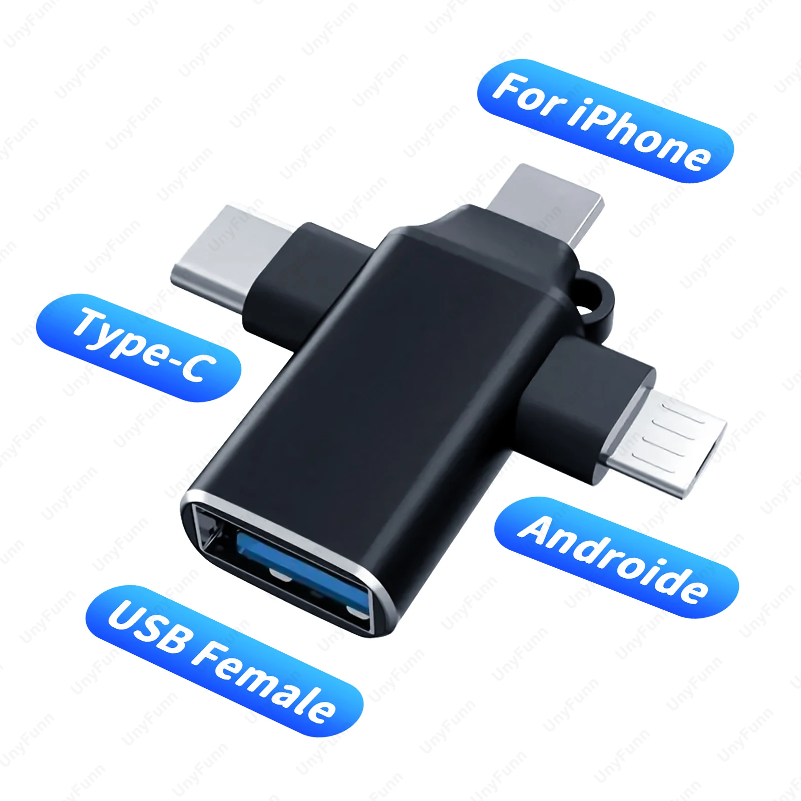 3-in-1 OTG Adapter for iPhone Type-C Micro Lighning Adapter USB 3.0 Camera Adapter Converter for Xiaomi Huawei USB Flash Drive