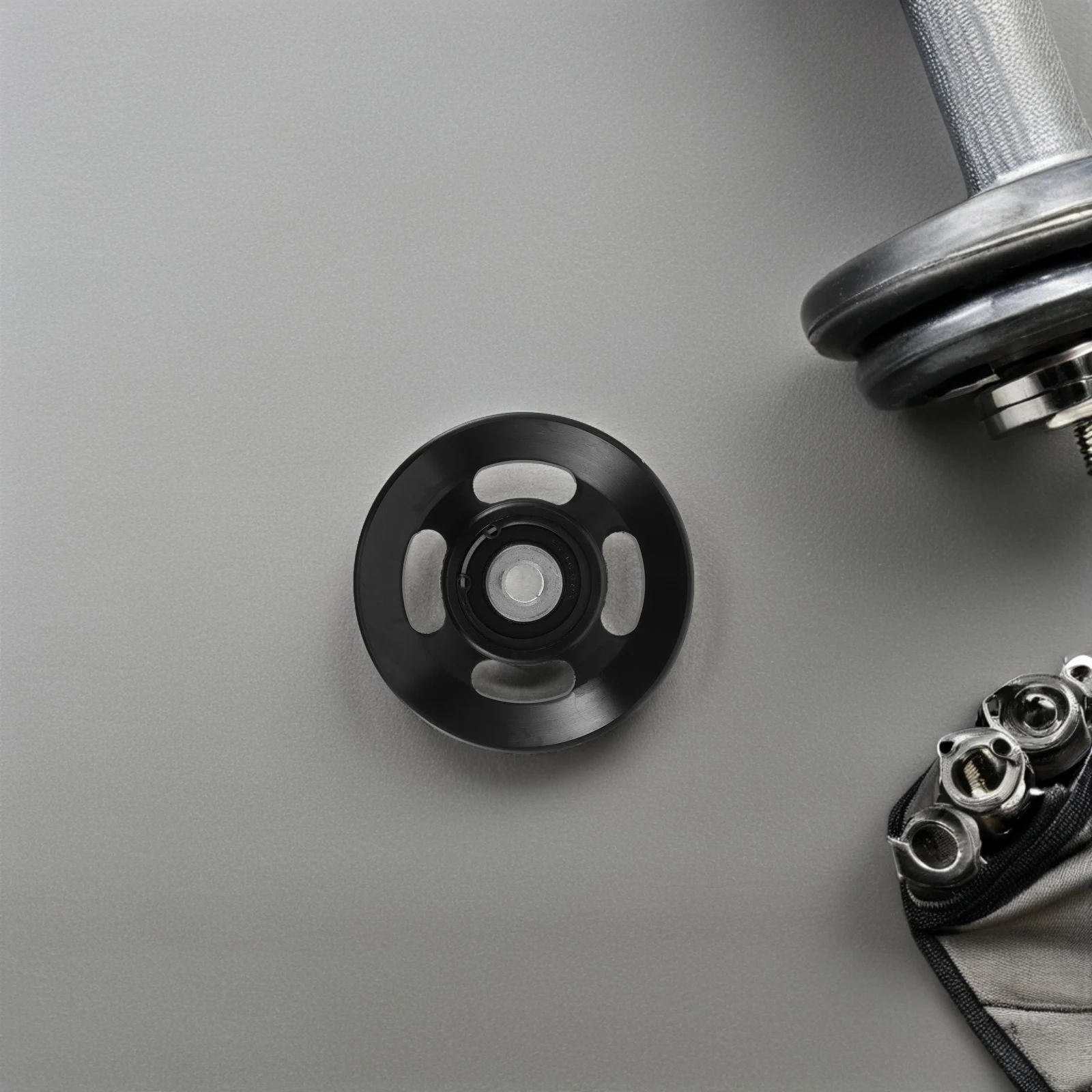 

Aluminium Alloy Fitness Pulley Stand Cable Wheel Equipment Supports Heavy Duty Bracket Large Flywheel Gym Weight Lifting