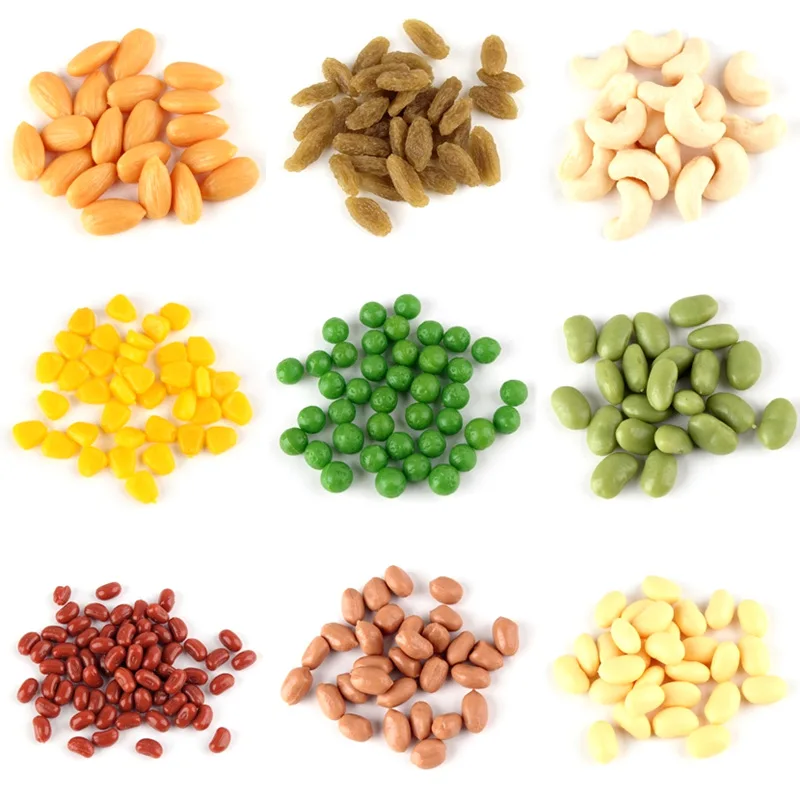 50g de arroz Artificial, grano de maní, simulación en miniatura de comida falsa, relleno de limo, accesorios para fotos, adornos para teléfono, manualidades
