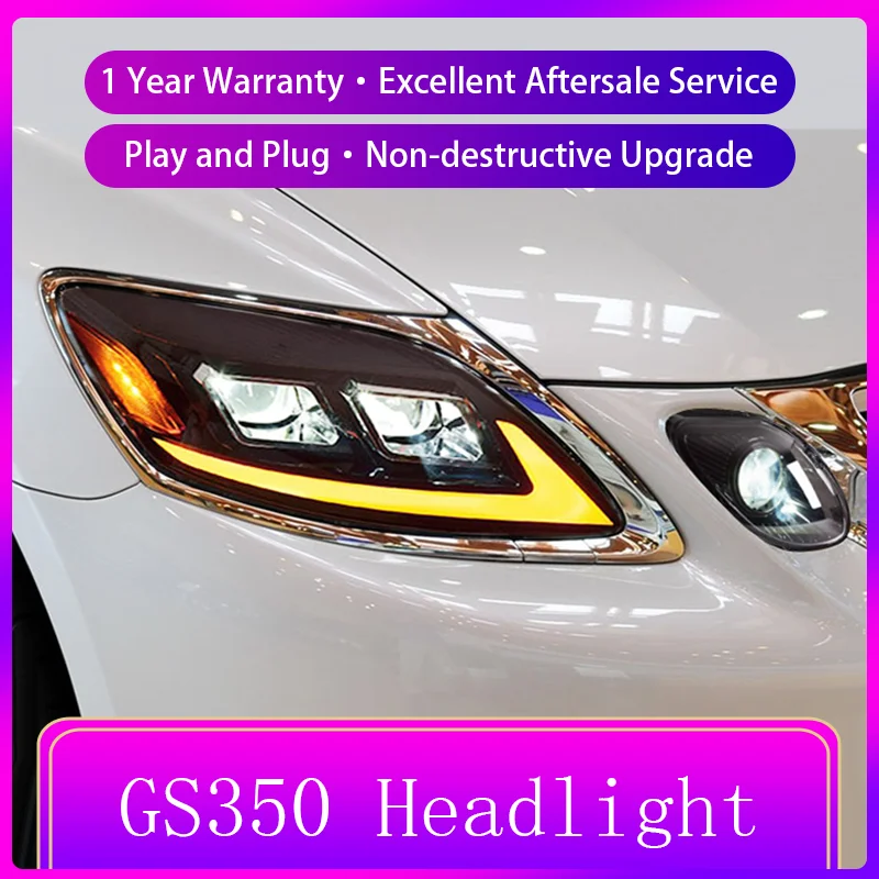 Car Accessories For Lexus GS300 GS350 GS430 GS450 2004-2011 Front Light DRL Head Lamp LED Projector Lens Headlight Vehicles Auto