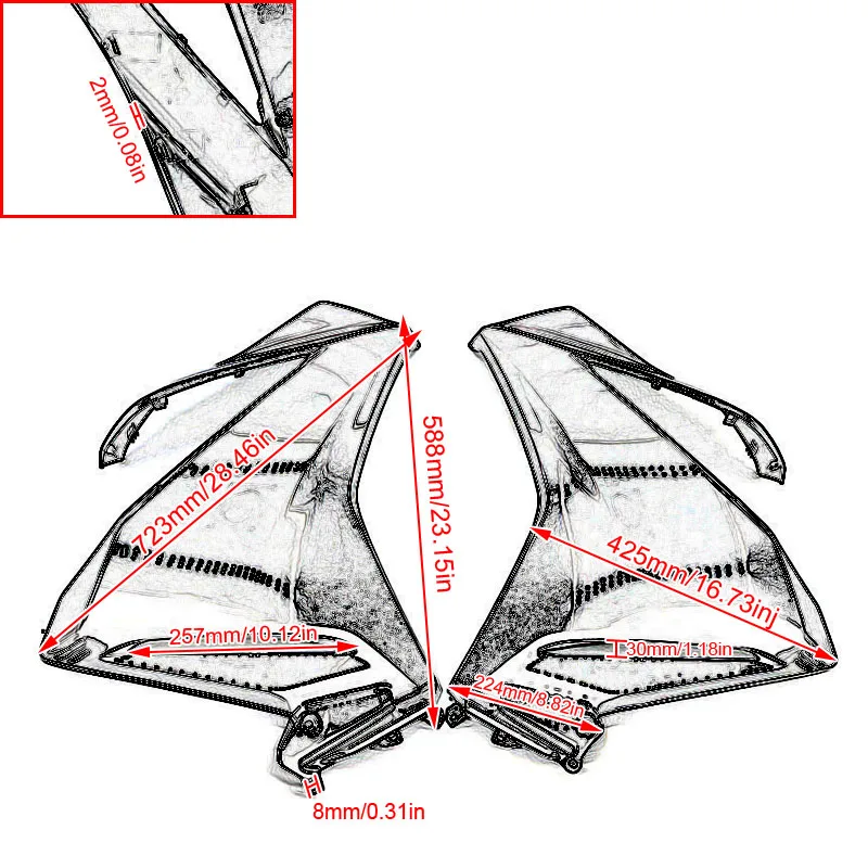 New CBR 500R CBR500 R Motorcycle Accessories Front Head Side Panel Fairing Frame Cover Fit For Honda CBR500R 2019 2020 2021 2022