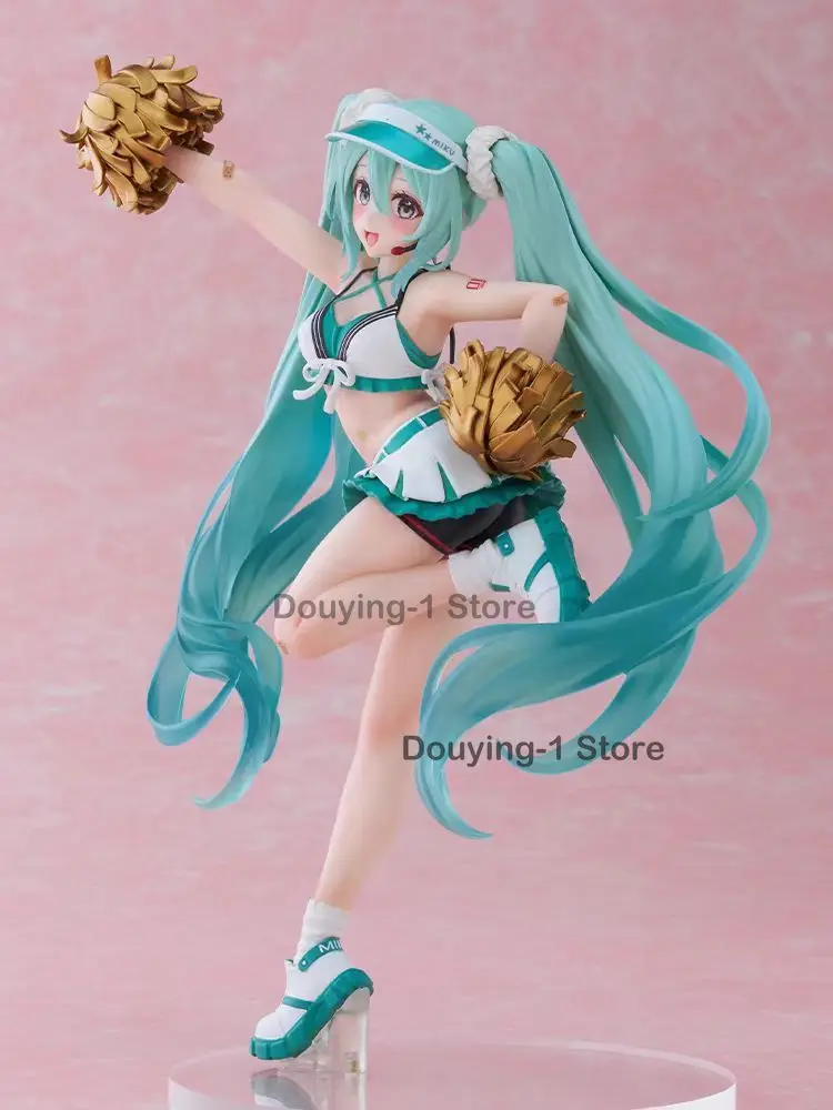 

In Stock Original TAITO Fashion Miku Cheerleading Uniform Ver. 18cm PVC Action Figure 18cm PVC Collectible Model Gift