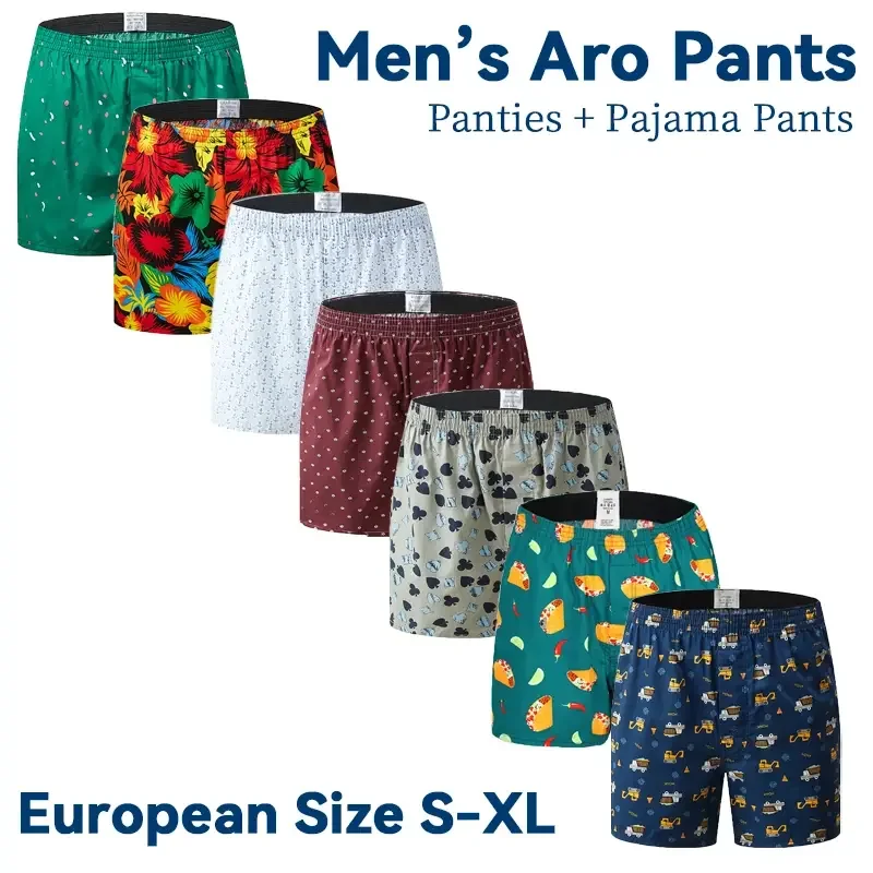 High Quality Cotton Men's Underwear Comfortable Men's Boxers Shorts Loose Aro Pants Panties Men Pajama Pants Homewear Panties