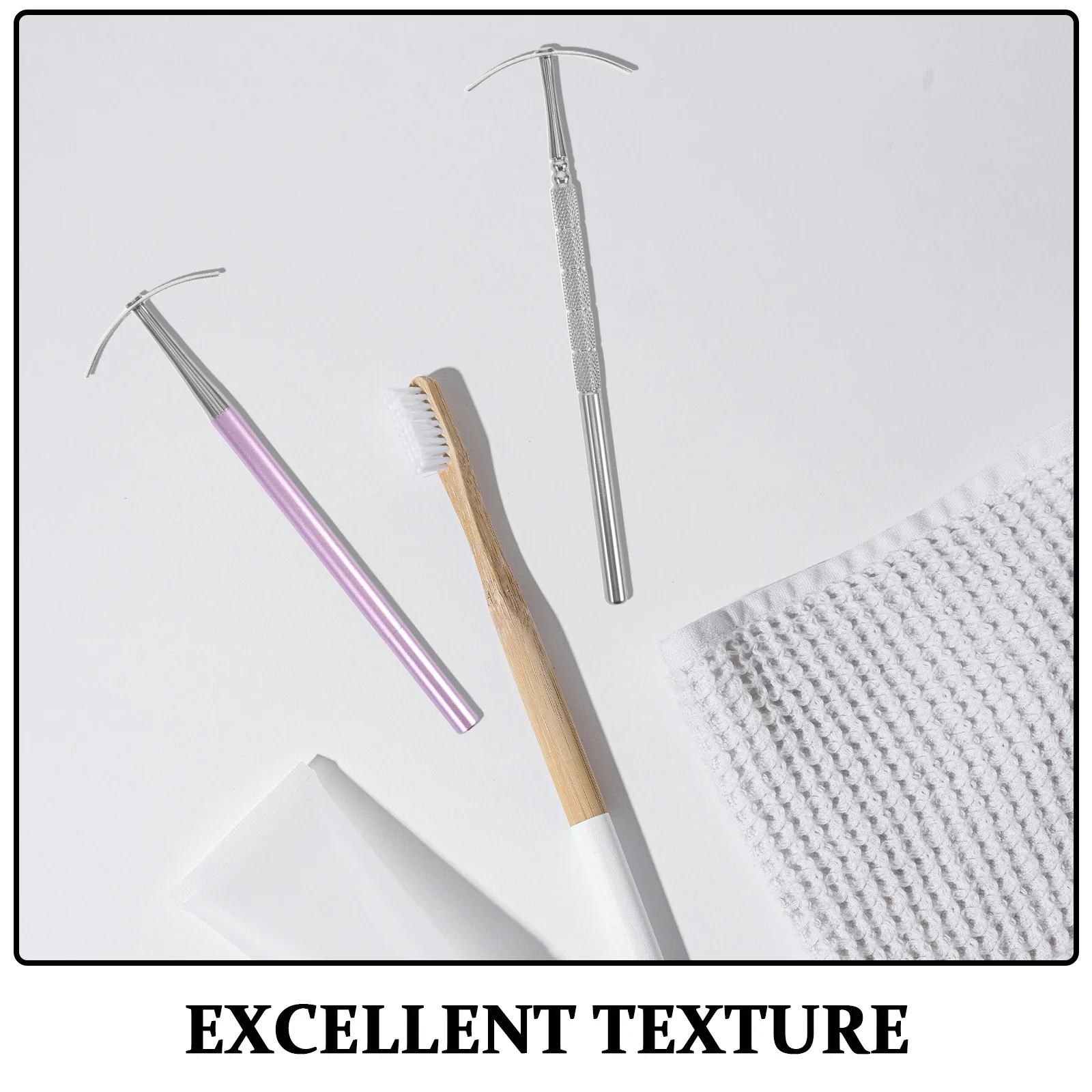 1 セットステンレス鋼舌スクレーパーとつまようじ口腔ケア器具ディープクリーニングフレッシュブレスポータブルトラベル舌