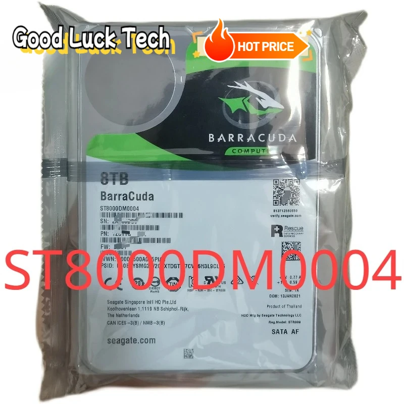 8TB HDD FOR Seag-ate ST8000DM0004 8T Hard Drive  Monitoring Desktop Enterprise-level Mechanical Hard Drive 7200 Rpm SATA3