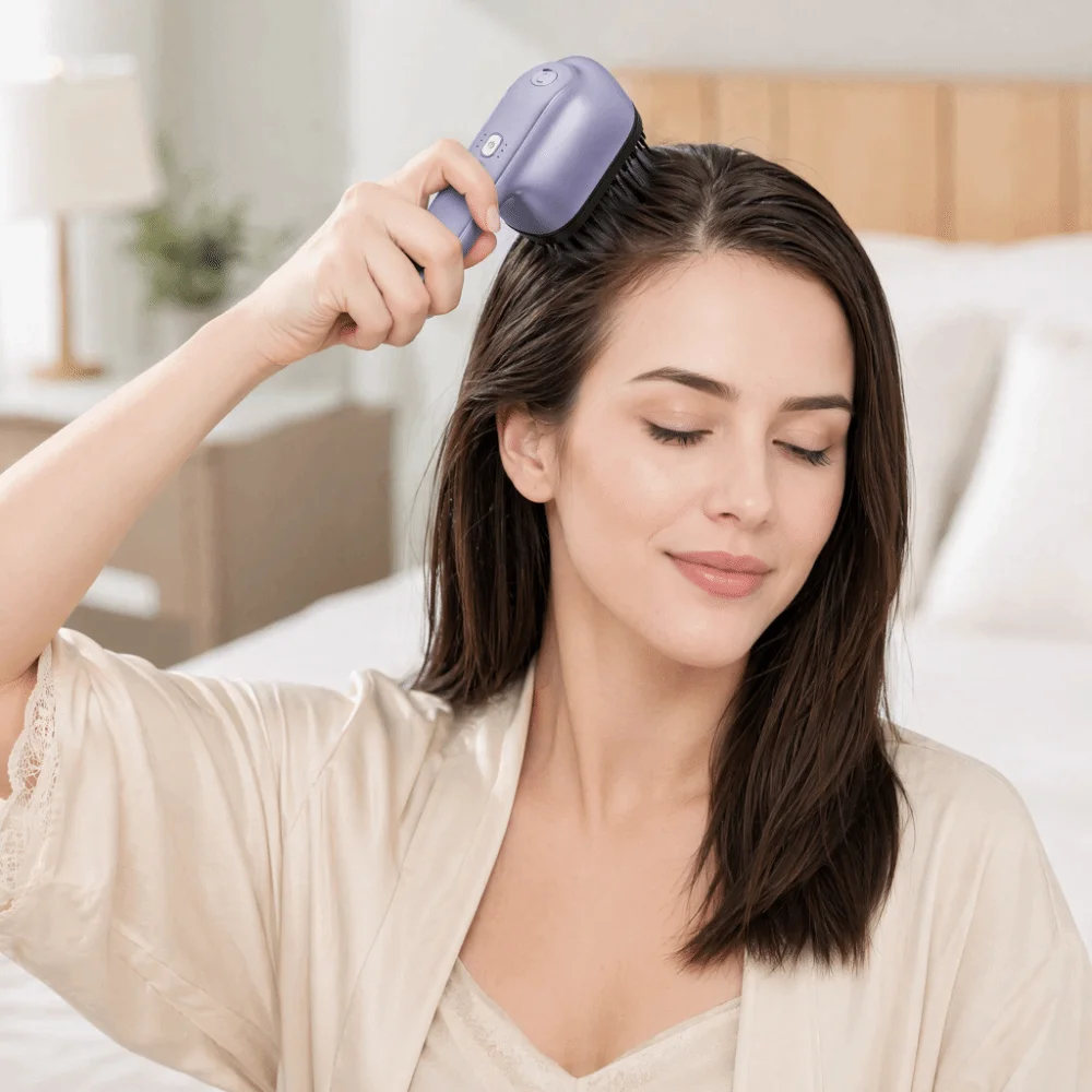 Essential Oil Atomizing Electric Massage Comb Portable 2-in-1 Hair Care Massager Large Spray Upgraded Scalp Massager Smooth Hair