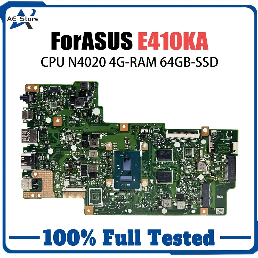 

E410KA Mainboard For ASUS Vivobook Go 14 E410K E510KA E510K Laptop Motherboard CPU N5100 8GB RAM 100% TEST OK