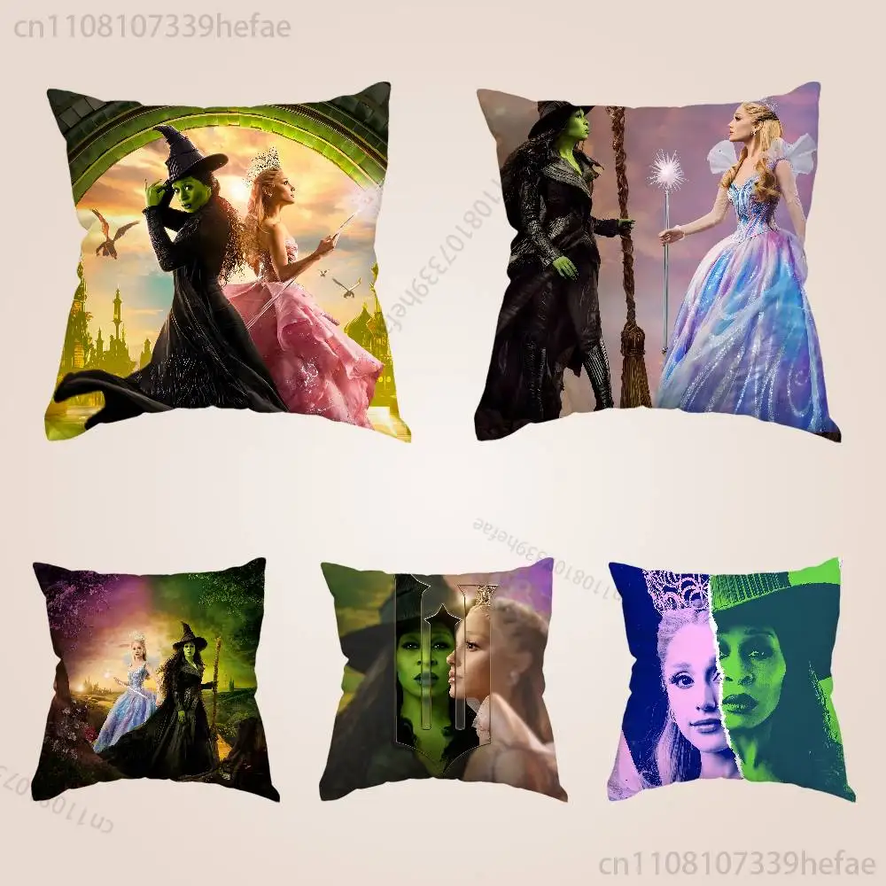 

W-Wicked Musical Green Pink Print Polyester Pillow Case for Valentine gift Home Sofa Cushion Cover Decoration Custom
