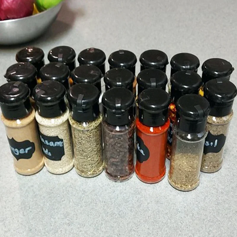 5/10/15/20PCS Spices Jars With label Kitchen Salt Sugar Bottles 100ML Spice Containers Condiments Barbecue Seasoning Bottles