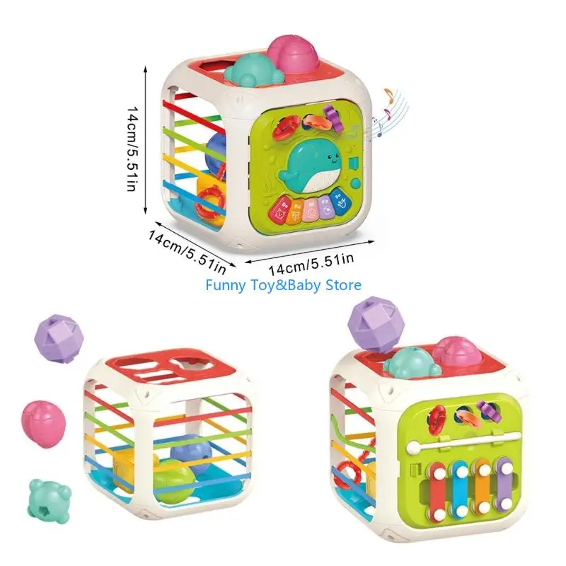 มัลติฟังก์ชั่นการเรียงลำดับรูปร่างของเล่นเพื่อการศึกษาสำหรับเด็กที่เสริมสร้างความคิดสร้างสรรค์และการพัฒนาทักษะทางปัญญา C90B