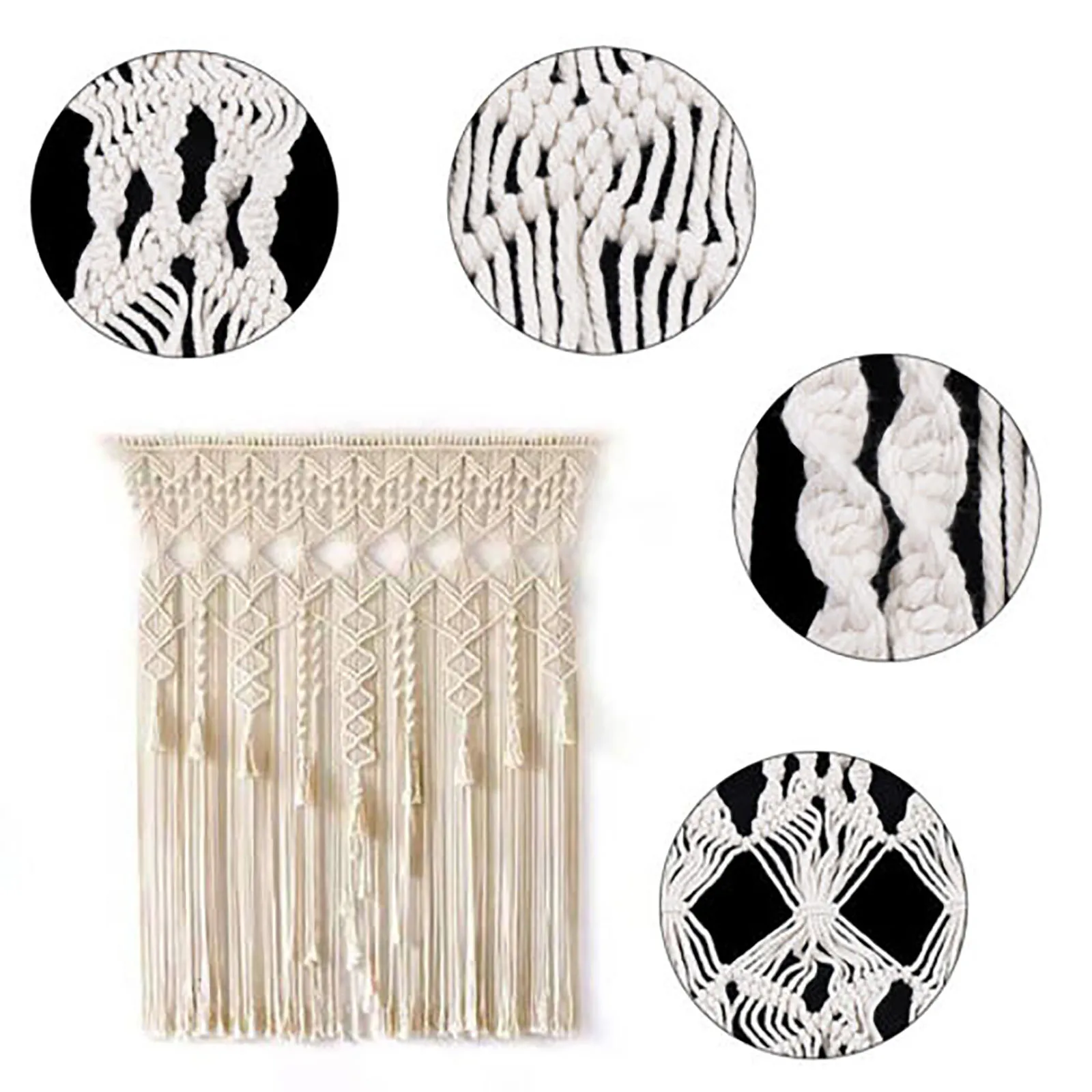 Handmade Macrame Wall Hanging Boho Home Backdrop Door Window Curtain Decor USA