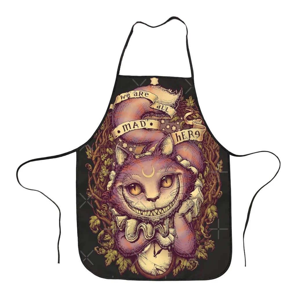 

CHESHIRE CAT Kitchen Aprons for Women Household Cleaning Apron Chefs Cooking Baking Apron for Child