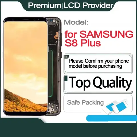 AMOLED LCD Replacement for SAMSUNG S8 Plus, Touch Screen, SM-G955, G955F, SM-G955FD, SM-G955W Display