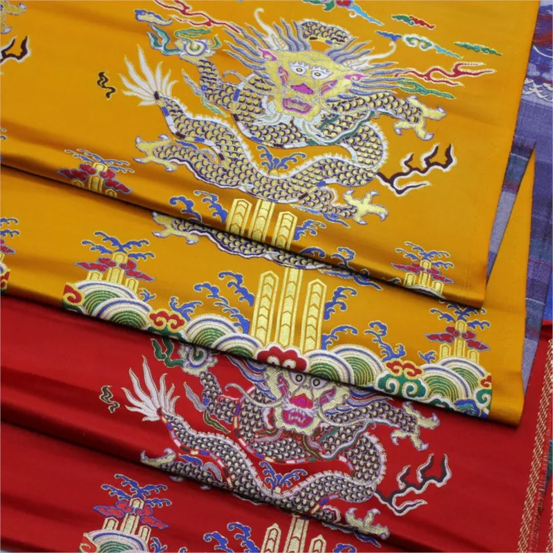 

Chinese-style film and television costume Hanfu patchwork woven fabric decorative throw pillows jacquard brocade silk