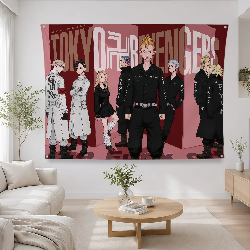 Anime Tokyo Revengers Fashion Flag Polyester Banner Flags For Party Club Outdoor Interior Wall Paper Decoration Banner Fans Gift