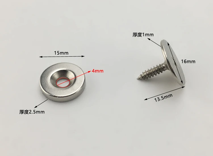 Sliding door suction Micro-strong magnetic absorption, Wide range of applications,Circular magnets with hole, Furniture Hardware