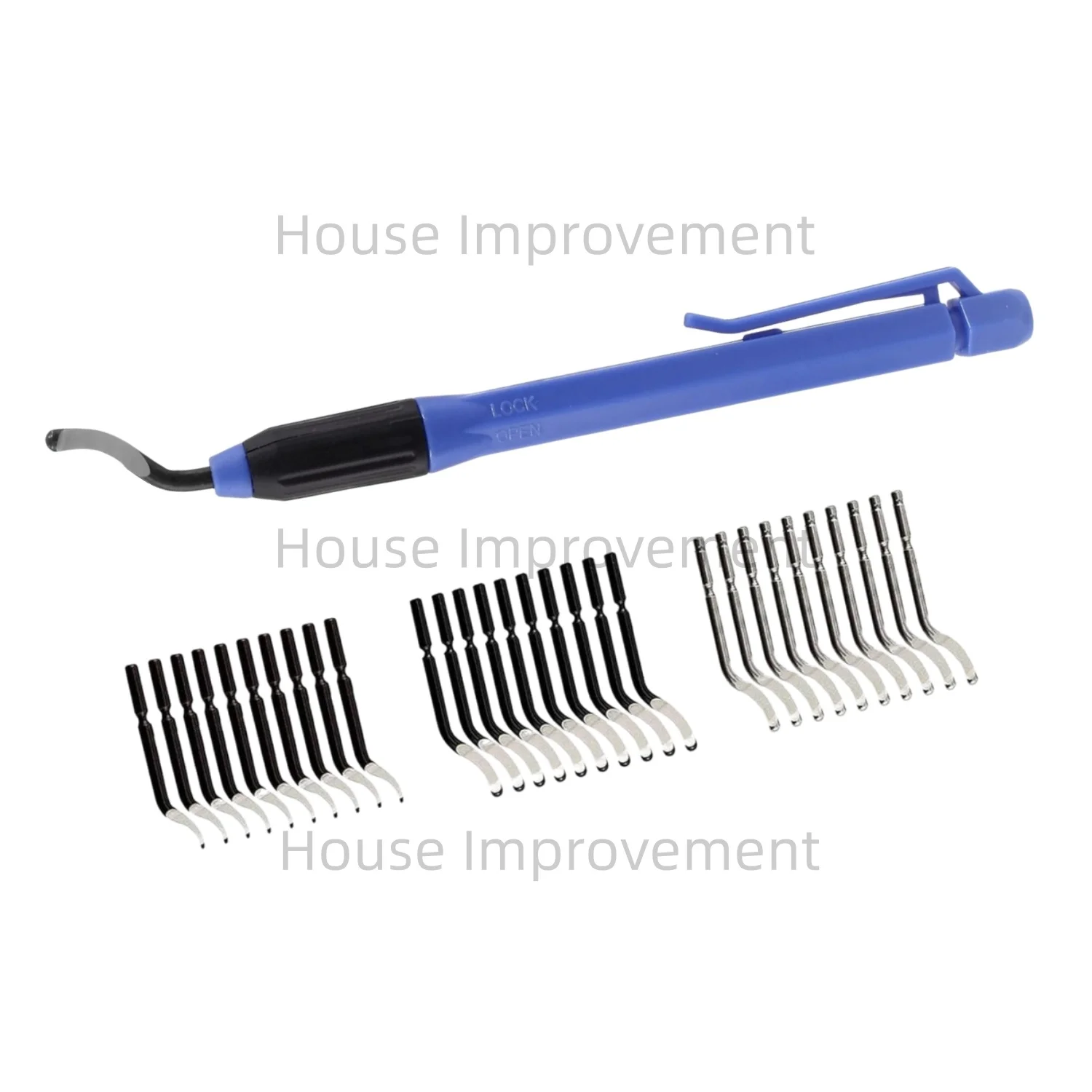 

Deburring Tool with 1/11/15/31 High Speed Steel Swivel Blades - Works on Metal Resin PVC Pipes Copper Plastic 3D Printed Edges