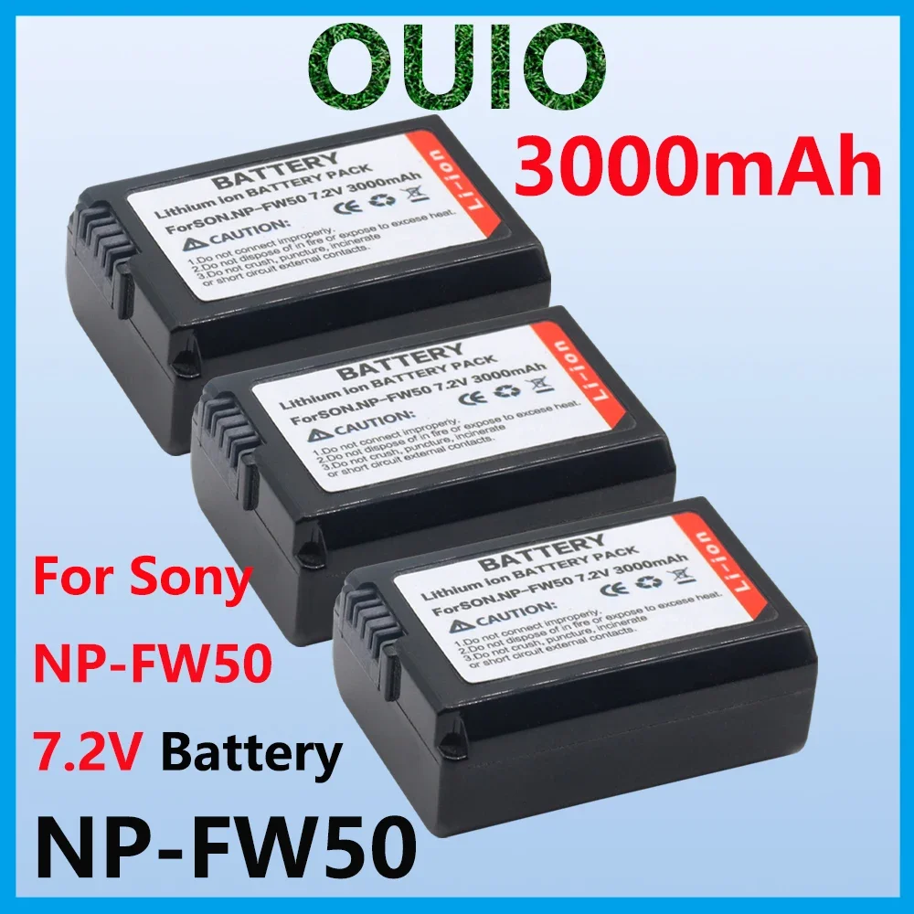 NP-FW50 NP FW50 Battery (3000mAh) for Sony Alpha a6500 a6300 a6000 a5000 a3000 NEX-3 A7 A7M2 A7R 7SM2 7M2 A33 A35 A37 A55