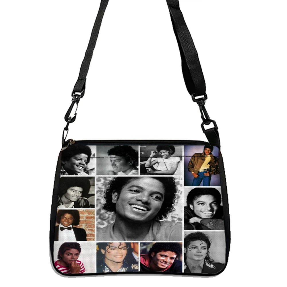 Michael Jackson Cute Cartoon Student Handbag, Large Capacity Shoulder Bag, Reusable For Daily Commuting 5.23