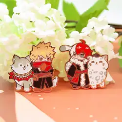Kats & Shou - Winter AU enamel pin