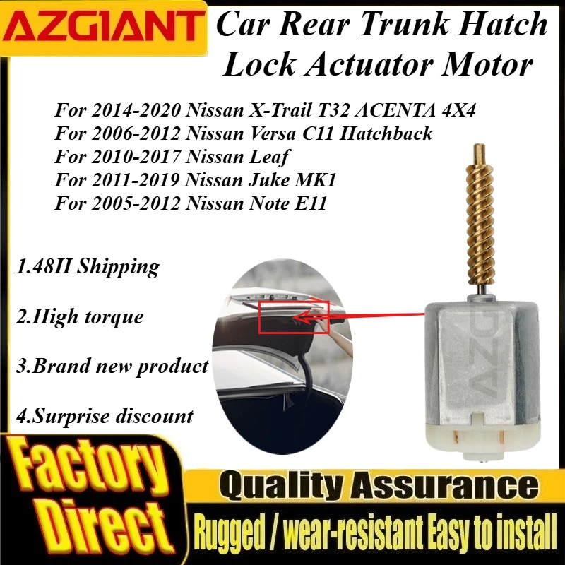 

FC-280ST-20150 Car Deck Lid Latch Motor DC 12V For Nissan X-Trail T32 ACENTA 4X4/Versa C11 Hatchback/Leaf/Juke MK1/Note E11 DIY