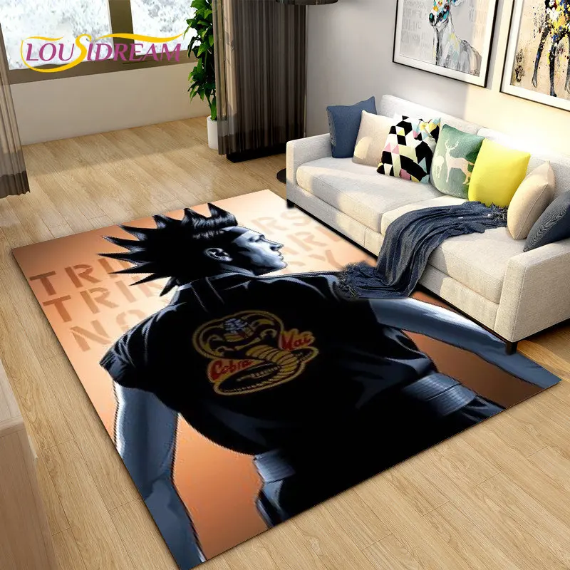سجادة منطقة كوبرا كاي أماندا TV كاراتيه كبيرة، سجادة لغرفة المعيشة وغرفة النوم وأريكة ممسحة الديكور، سجادة أرضية مضادة للانزلاق للعب الأطفال