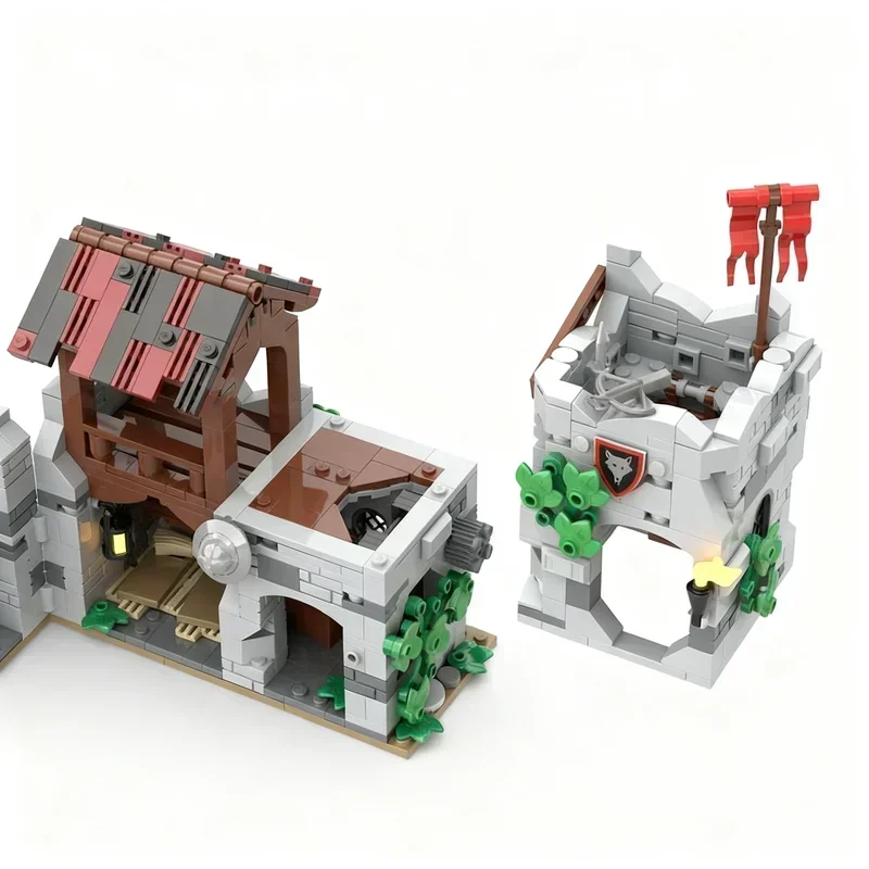 

1605PCS MOC Medieval Castle Wolfpack Den Model Building Blocks Creative Assembly Display Home Decor Construction Gift 193205 Set