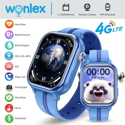 Wonlex 4G Smart Watch Kids KT39 Rotation Camera 1+16GB Memory GPS Real-time Location Video Call Waterproof Children Smartwatch