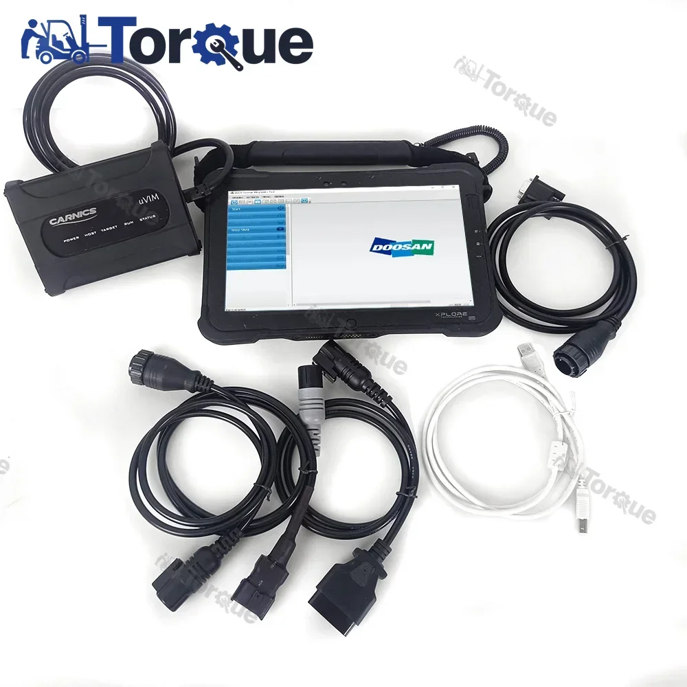 

Diagnostic tool for Doosan Diagnostic Scanner kit Heavy Duty uvim Communication Interface Loader Diagnosis+Xplore tablet