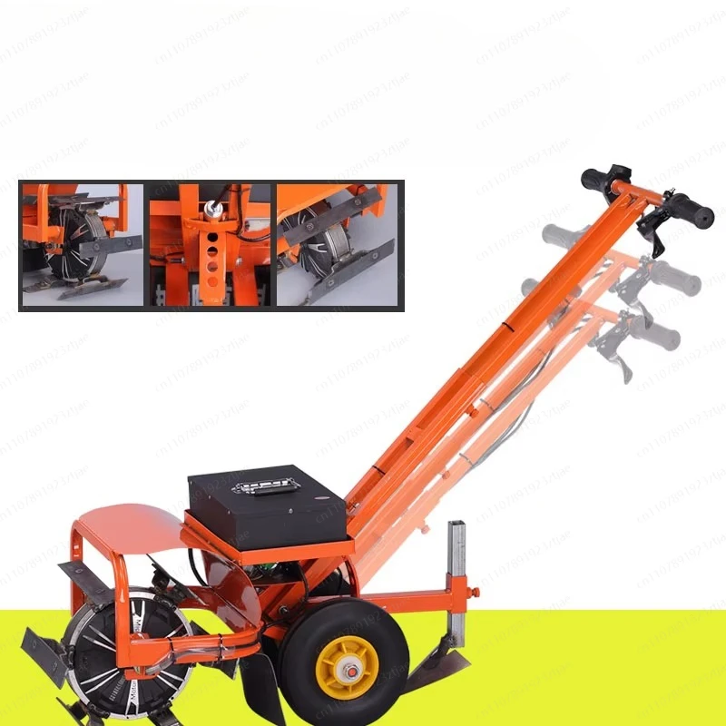 Electric lawnmower Rechargeable agricultural micro-tiller Farmland weeding and loosening ditch tool