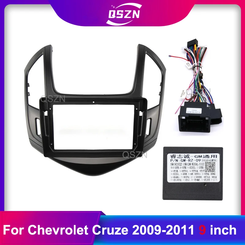 9 inch Car Radio Fascia For Chevrolet Cruze 2009-2011 Head Unit Installation Refit Trim Frame Dash Kit Stereo Panel GPS Bezel