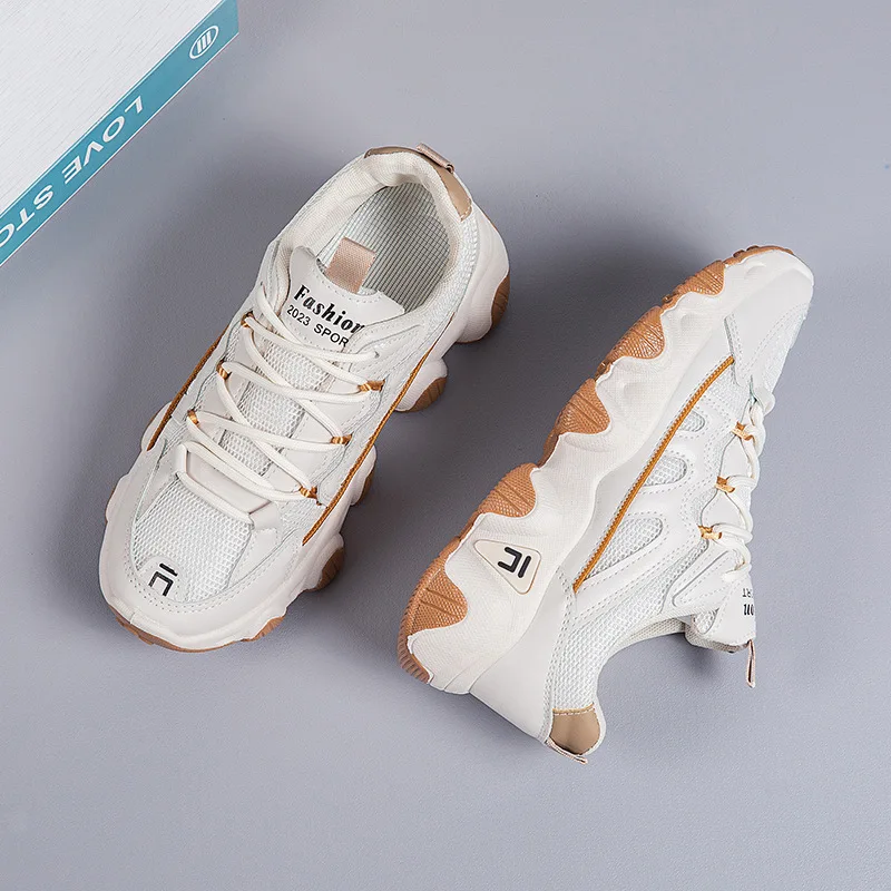 chunky sneakers height Increasing Shoes autumn ventilate casual