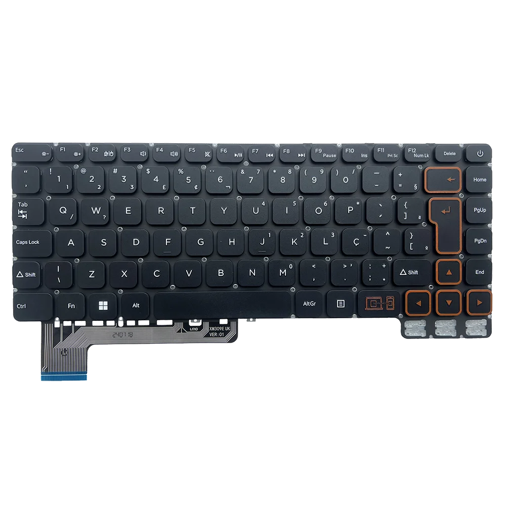 Klawiatura PT-BR Brazylia Brazuelska do Positivo Vision C14 XM309E Notebook Klawiatury/Teclado Bez Podświetlenia Czarne/Szare Klawisze — zdjęcie produktu 7
