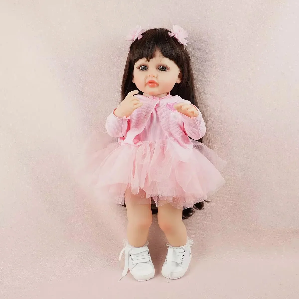 

JOYORA Vinyl Realistic Baby Girl Doll Newborn Baby Size Doll 3d Painted Skin High-Quality Handmade Doll Exquisite Birthday Gift