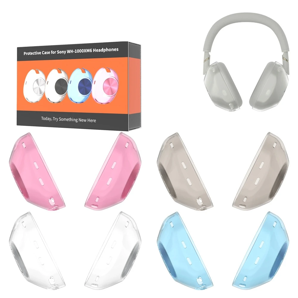 

Transparent Minimalist Hard Case TPU Protective Cover for Sony WH-1000XM6 Headphones