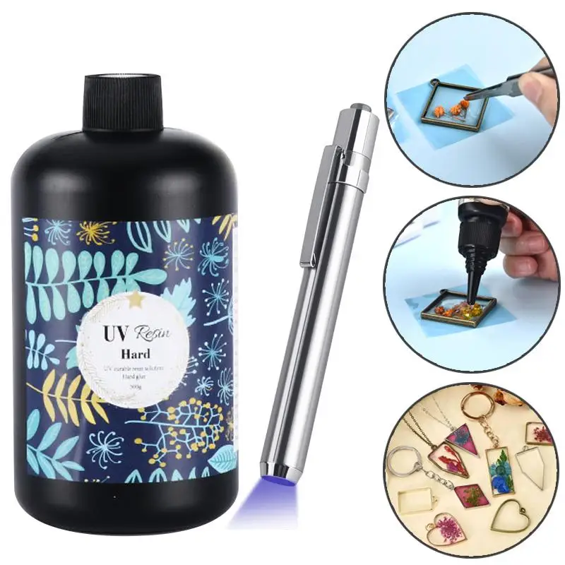 

UV Resin Glue 10/25/30/50/60/100/200/500g Transparent Epoxy Resin UV Glue Ultraviolet Curing DIY Resin Jewelry Making Supplies