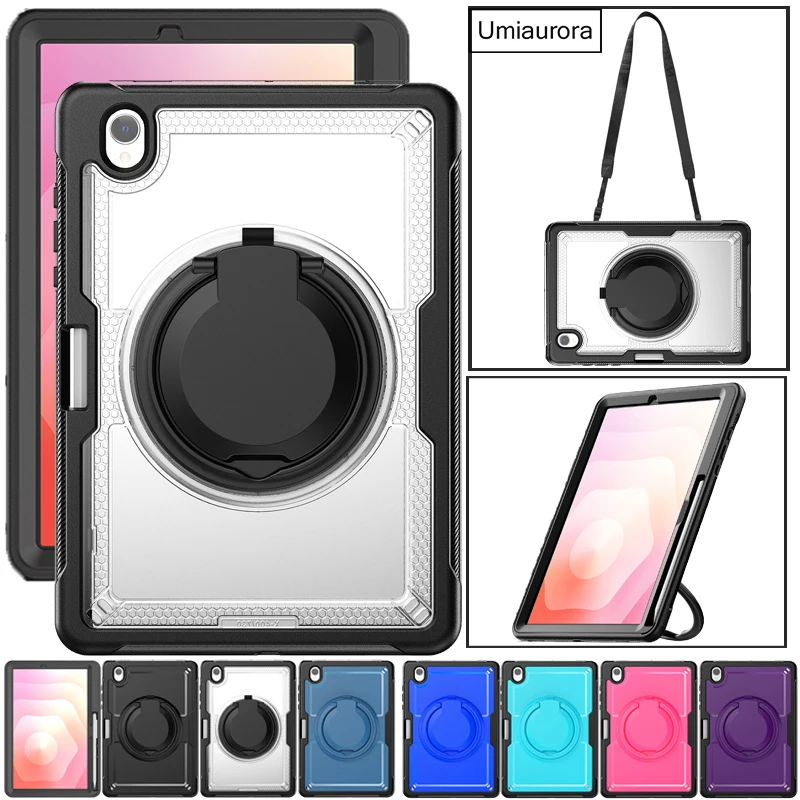 

﻿For Samsung Tab S11 11 inch SM-X730 X736B Shockproof Silicon PC Tablet Case Handle Stand Strap Pencil Holder Cover Armor Funda