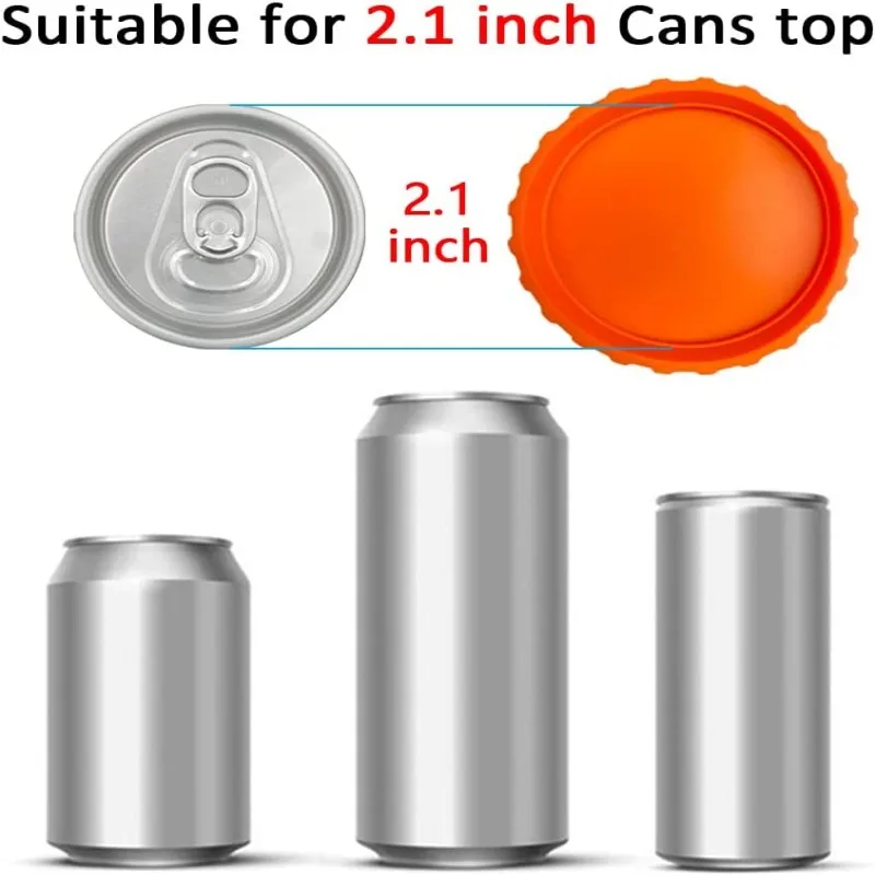 1PC Reusable Food Storage Keep Fresh Tin Cover Cans Cap Pet Can Box Cover Silicone Can Lid Hot Kitchen Supply Mould Proof Hot