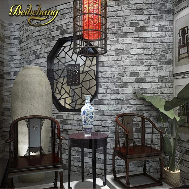 beibehang papel de parede 3d wallpaper for living room bedroom retro brick stone wall paper roll Home Decoration Wall Decor