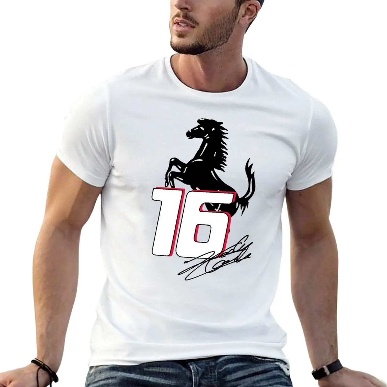 Charles lelec 16 - F1 2022 T-Shirt çabuk kuruyan ağırlıklar oversizeds slim fit t shirt erkekler için