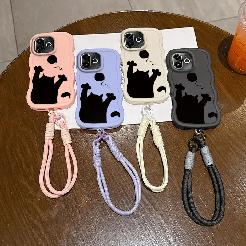 Shadow Kitten Protect You Cocok Untuk Spark Go 1S Dengan Casing Fleksibel Yang Menampilkan Ringan Dan Tali Penyandang Ideal Untuk Spark Go 1S