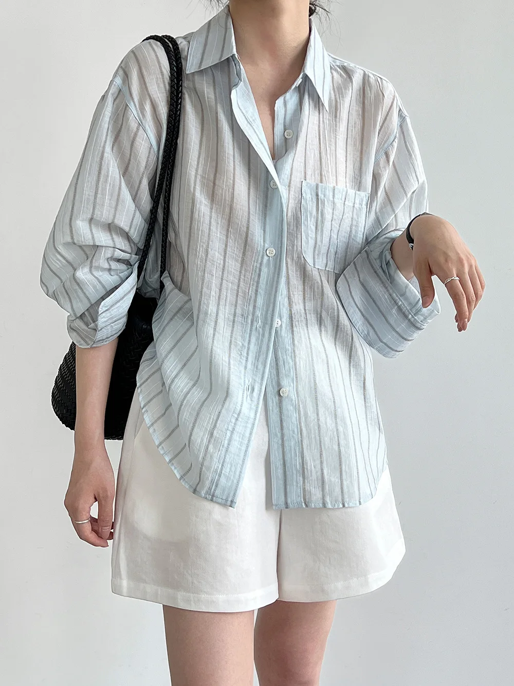 

2026 Spring Women Summer Blouse Korean Striped Womens Tops And Blouses Vintage Women Shirts Blusas Roupa Feminina Tops