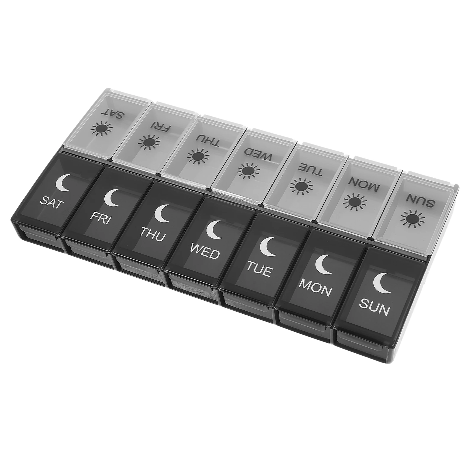 1 قطعة منظم الطب الأسبوعي 14 مقصورة صندوق حبوب منع الحمل المحمول مقاومة للتآكل العالية حاوية تخزين الختم