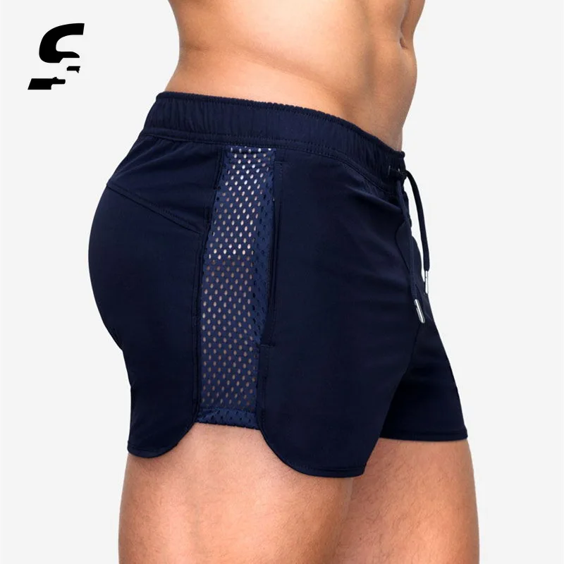 Men Shorts Running Stretch Mesh Fitness Jogging Shorts Summer Quick Dry Workout Gym Shorts with Pockets Men Outdoor Sportswear