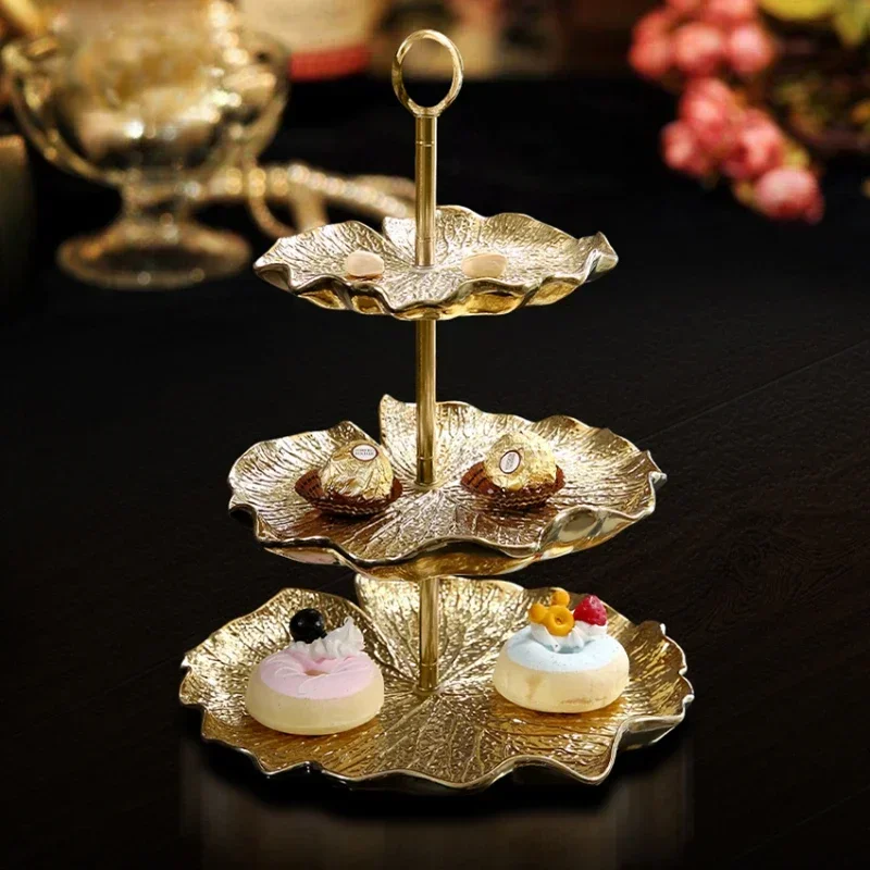 

Creative Ceramic Dessert Table Ornaments European Retro Cake Stand Stylish Home Decor Elegant Plate Decorative Tray Serving Dish