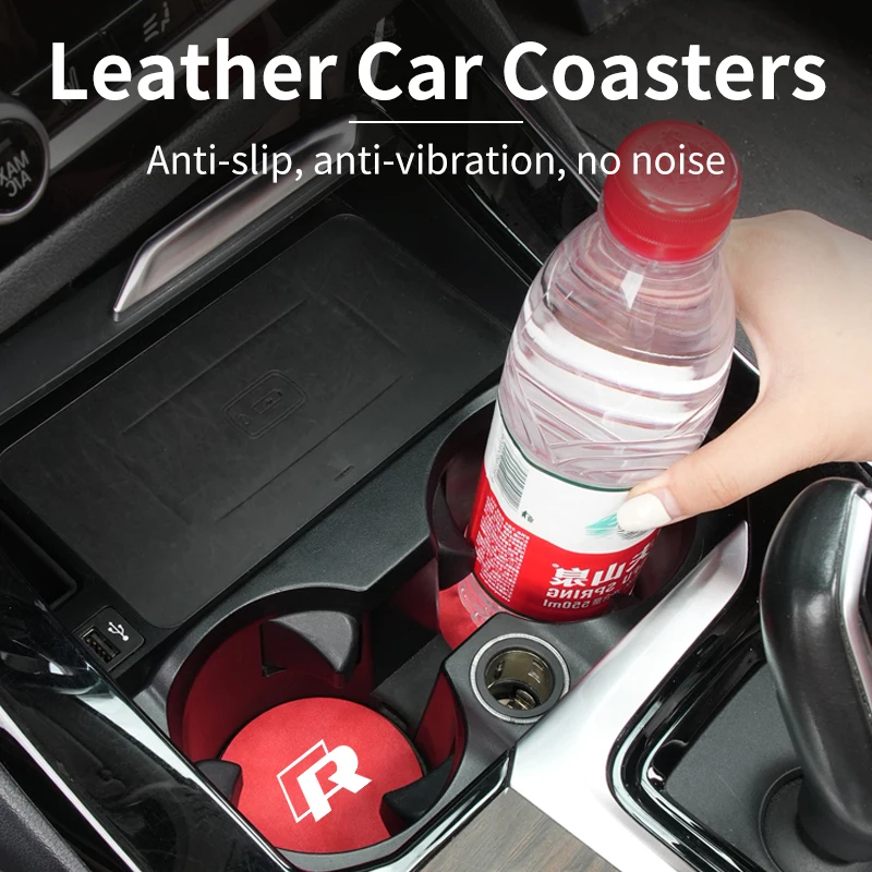 2pcs Car Non-Slip Water Cup Coaster Waterproof Bottle Holder For VW Golf Polo T5 Passat b6 Jetta Tiguan Scirocco Touareg Touran