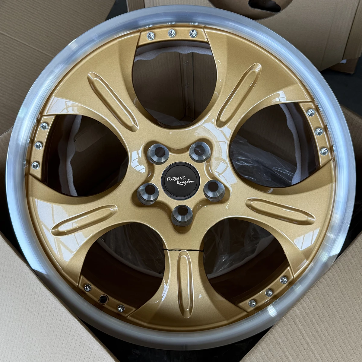 

New Ultra Lightweight 17-26 Inch Forged Aluminum Alloy Rims 25mm Multi Spoke Track Ready Design Retrofit/Upgrade Customizable