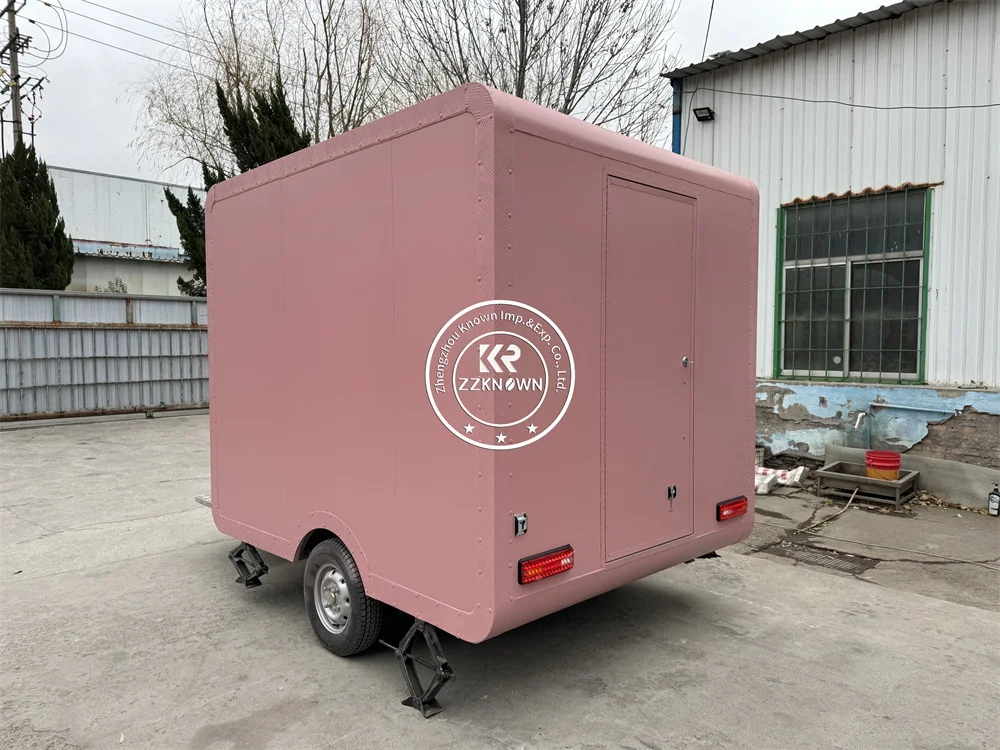 Camión de comida de acero inoxidable, carrito de helados de restaurante totalmente equipado, remolque de comida para barbacoa, Pizza Móvil, venta de calle