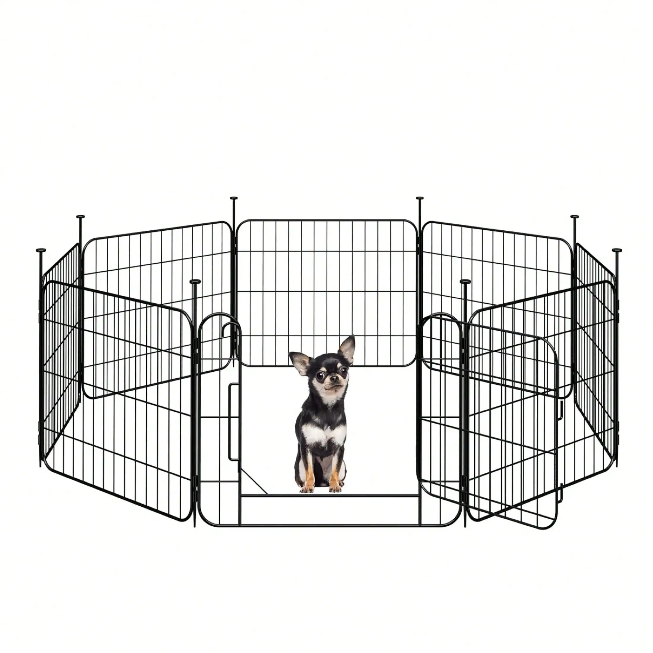 

8 Panel 20 Inch Puppy Playpen With Door Indoor/Outdoor Pet Fence For Small Medium Dogs